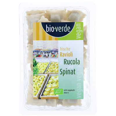 bio-verde ravioli freschi rucola spinaci (250gr)